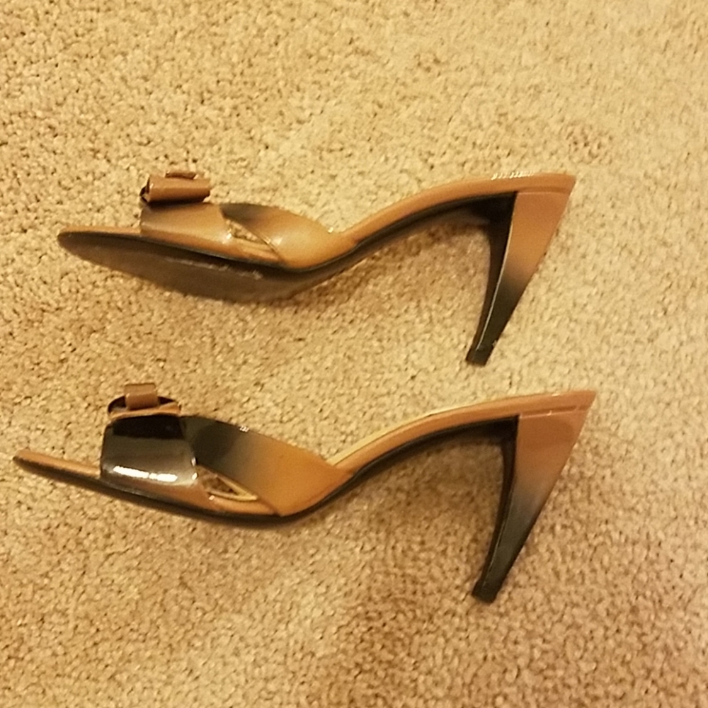 Authentic Prada Brown open toe heels with … - Picture 3 of 8